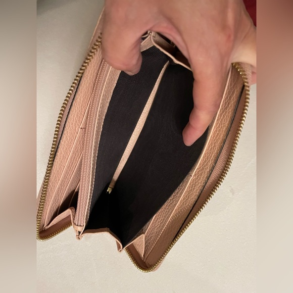 Authentic GG Gucci Marmont Long Zippy Wallet Light Pink Color With COA - Picture 9 of 15